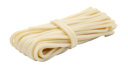 Bundle of pale yellow noodles, tightly bound