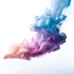 Swirling chromatic essence: A delicate interplay of colors in a fluid dance upon void