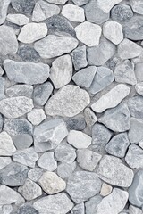 Gray and white pebble stone wall texture