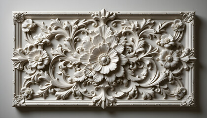 Ornate Floral Relief Sculpture