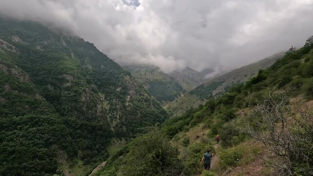 mountain landscape with clouds