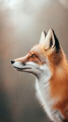 Obraz premium Close-Up Portrait of a Fox in Nature 