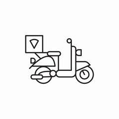 Scooter delivery fast service icon vector sign