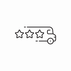 Delivery service rating stars icon vector sign