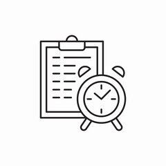 schedule time clock icon vector sign