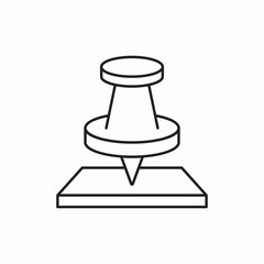 Thumbtack pin location marker icon vector sign