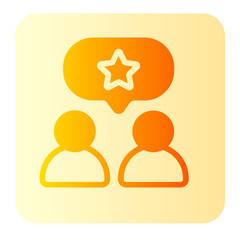 customer review gradient icon