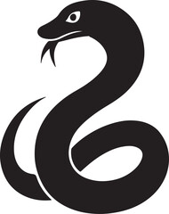 snake silhouette, black and white silhouette, vector and illustration