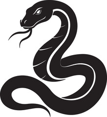 snake silhouette, black and white silhouette, vector and illustration