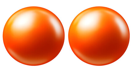 Obraz premium Two Glowing Orange Spheres Isolated Illustration