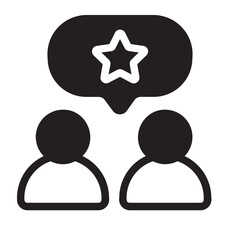 customer review glyph icon