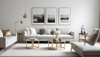 Photo interior modern design room 3d illustration