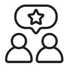 customer review line icon