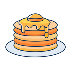 Delicious pancakes stack with syrup breakfast food sweet dessert pancake brunch tasty treat yummy dish
