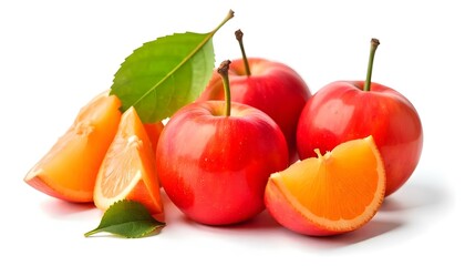 Nectarine fruit isolated on white background