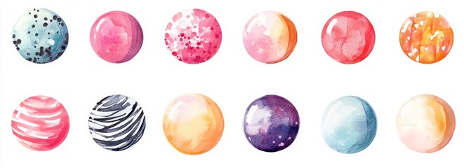 Fototapeta premium Colorful, spherical treats