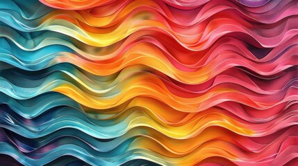 Fototapeta premium Colorful abstract wave pattern background