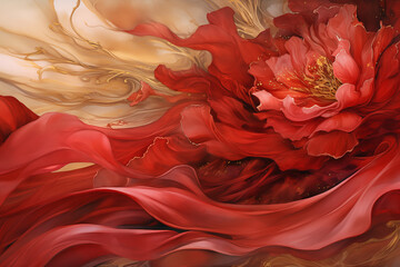 japanese abstract art flower