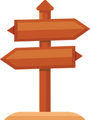 direction arrow wooden road sign board vector, vector and illustration, vector style