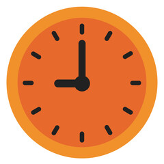 Clock icon in trendy flat style isolated on background. Clock icon page symbol for your web site design Clock icon logo, app, UI. Clock icon Vector illustration,