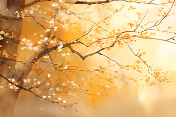 japanese abstract art ohanami flowers