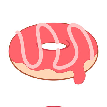 dought nut isolated on white