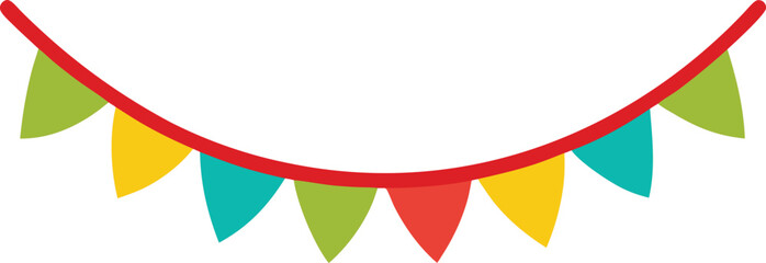 flags garland vector, vector and illustration, vector style