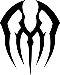 Naklejka premium Wild Thorn Tribal Tattoo Illustration