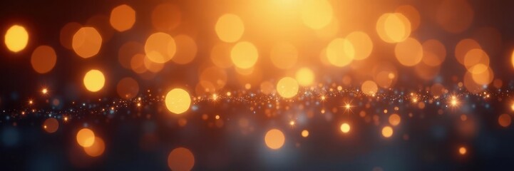 Golden bokeh lights, festive confetti sparkle , glitter, ray, particle