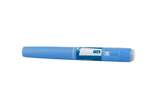 Transparent background view of Semaglutide pens for treating diabetes and weight-related conditions