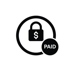 Vector Illustration of Paid Symbol Icon 
