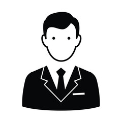 Business man profile icon silhouette vector illustration design on white background.