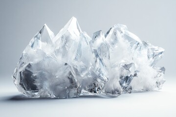 Obraz premium Abstract crystalline formations, a frozen landscape.