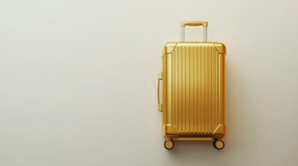 Golden luggage, ready for travel