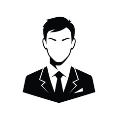 Business man profile icon silhouette vector illustration design on white background.