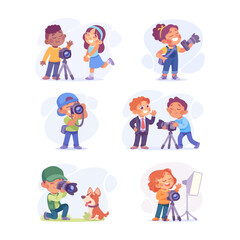 Youngsters Delving into the Exciting World of Photography Across Various Captivating Settings