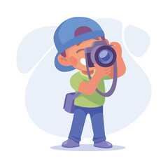 A Young Aspiring Photographer Passionately Capturing Special Moments with Their Camera