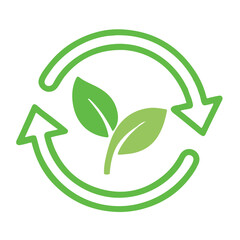 recycle symbol on white background