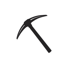 A single black pickaxe tool illustration