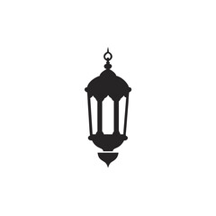 Silhouette of an ornate hanging lantern