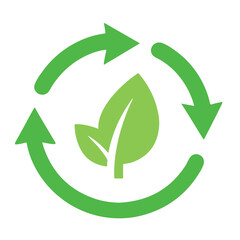 Fototapeta premium recycle symbol on white background