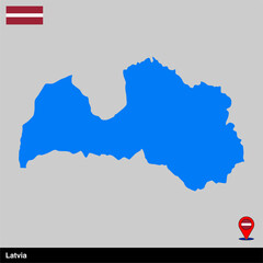 Fototapeta premium Latvia country map vector isolated on transparent background