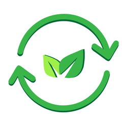 recycle symbol on white background
