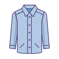 Naklejka premium Find light blue long sleeve dress shirt vector illustration for men's fashion apparel style