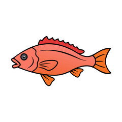 Illustration of a fish drawing cartoon sea animal ocean aquatic creature marine life underwater art design