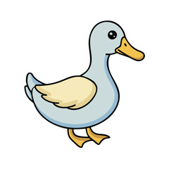 Cartoon duck illustration cute duck drawing duck vector duck art duck clip art duck image duck graphic