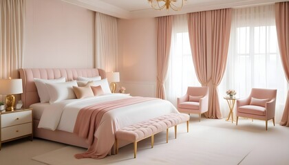 Photo interior modern design room 3d illustration