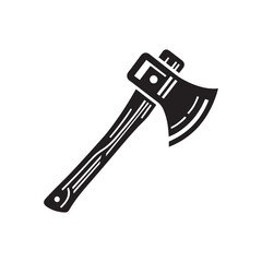 Axe silhouette icon vector art design isolated on a white background