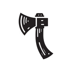 Axe silhouette icon vector art design isolated on a white background