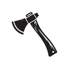 Axe silhouette icon vector art design isolated on a white background